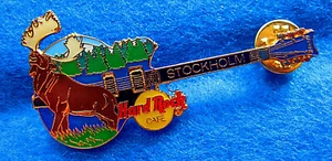 GUITARRA FORESTAL STOCKHOLM MOOSE CALL OF THE WILD ASTLERS Hard Rock Café PIN - Imagen 1 de 1