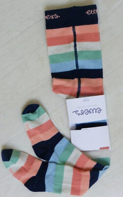 ewers Strumpfhose, bunt geringelt in blau, grün und lachst.  NEU!!! - Bild 1 von 2