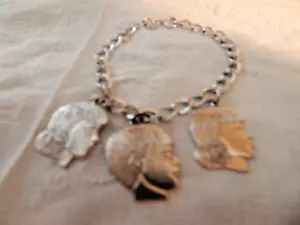 ATLAS STERLING 7 POLLICI. BRACCIALE CON CIONDOLI STERLING 1 RAGAZZO E 2 RAGAZZA - Foto 1 di 7