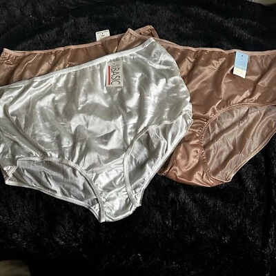 3 bragas calzoncillos de nailon Simply Basic de colección abuela Sissy talla grande 10 nuevas con etiquetas Foto 1 de 4