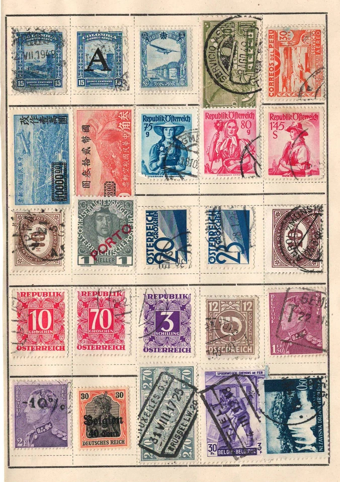 Worldwide Very Fine Used Stamps Honged on List #22 - Image 1 of 1