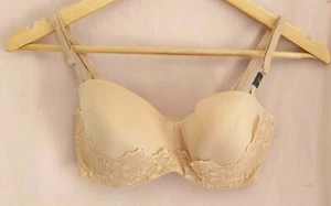 VICTORIA'S SECRET MEMORY MULTI WAY STRAPLESS BRA Nude UK 32D LN004 ii 04 - Picture 1 of 3