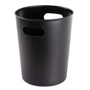 Basic Plastic 2.64 Gallon Wastebasket in Rich Black for Bathroom,BedroomorOffice - Picture 1 of 7
