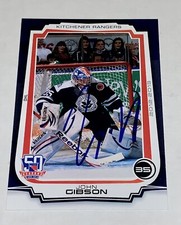 John Gibson SIGNED 2012-13 Kitchener Rangers OHL RC Card Auto Anaheim Ducks