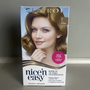 Clairol Dark Blonde Hair Dye Nice N Easy # 7 Permanent 3 Tones & Highlights - Picture 1 of 5