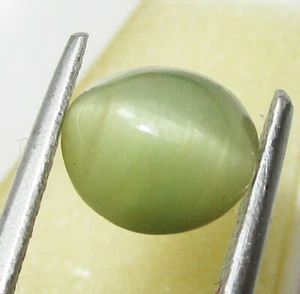 Piedra preciosa suelta natural ojo de gato sin calefacción certificada de 2,25 quilates con regalo gratis - Imagen 1 de 5