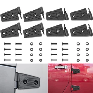 8PC Aluminum Door Hinge Kit For Jeep Wrangler JK JKU Unlimited 2007-2018 2/4Door - Picture 1 of 9