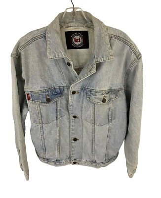 LEI Denim Jacket Jean Jacket 100% Cotton, Button Down Size M - Image 1 of 4