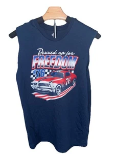 Patriotic Navy Tank Shirt Boys Sz 18/XXL Chevy Impala Freedom 4th Of July - Picture 1 of 5