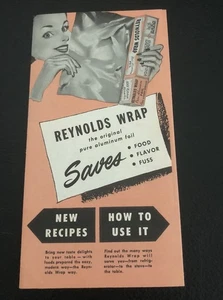 Folleto desplegable envolvente Reynolds vintage de los años 50 - El papel de aluminio puro original - Imagen 1 de 4