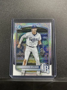 2025 Bowman Chrome Carson Williams #BCP-234 Mojo Refractor Prospects Rays - Picture 1 of 2