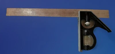 "Combinación cuadrada vintage Craftsman EE. UU. 12"" con NIVEL ajustable #39567" Foto 1 de 4