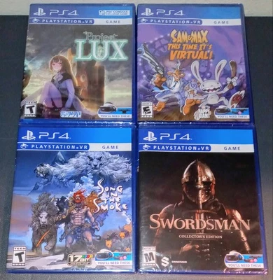 Limited Run Games 4 VR Game Lot PS4 PSVR Swordsman Song in the Smoke Sam Max and - Image 1 of 4