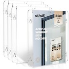 NIUBEE 8.5x11" Clear Acrylic Window Sign Holder w/ Suction Cups Frame