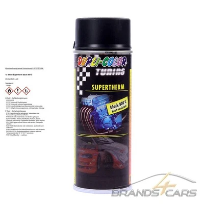 400ml DUPLI COLOR SUPERTHERM BLACK 800°C AUSPUFFLACK MOTORLACK HITZELACK - Bild 1 von 4
