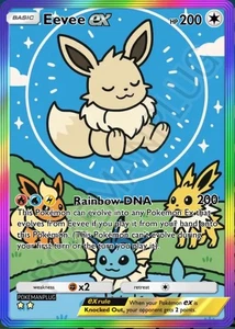 Eevee Pokemon Bubble Non Holo Card EX ACG custom Card - Picture 1 of 3