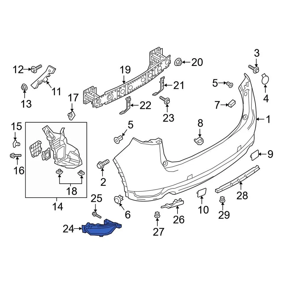 For Mazda CX-5 2017-2021 Mazda KB8A515L0C Rear Right Reflector Panel - Image 1 of 1