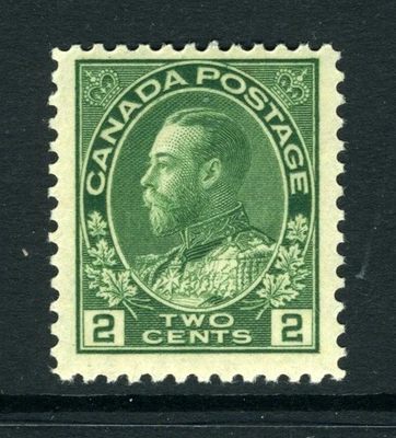 CANADA Scott 107e - NH - 2¢ Green King George V Dry Print Admiral (.041) - Image 1 of 2