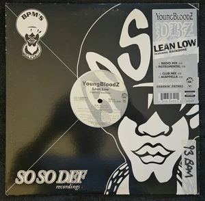 YoungBloodz - Lean Low - 2003 - Vinyl - 12" Record - So So Def Recordings - Imagen 1 de 6