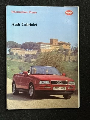 Audi Cabriolet Cabrio Pressemappe Press Information Presse Mappe Werbung NEU A16 - Bild 1 von 4