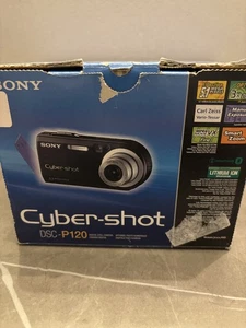 Sony Digital Camera Cybershot DSC-P120 5.1MP Black Tested & Working Boxed - Picture 1 of 8