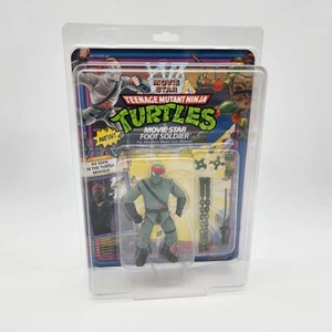 TMNT 92' Ninja Turtles Movie Star Foot Soldier Action Figure MOC UNPUNCHED Clean - Picture 1 of 16
