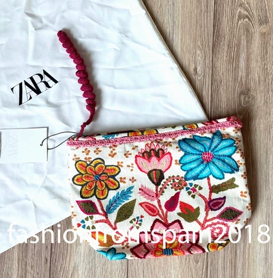 ZARA NEW WOMAN EMBROIDERED FLORAL PRINT TOILETRY BAG 4751/017/330 - Image 1 of 2