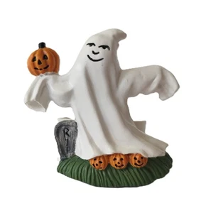 Statuina / porta tovaglioli / portacandele Jack-O-Lantern cimitero fantasma vintage - Foto 1 di 4