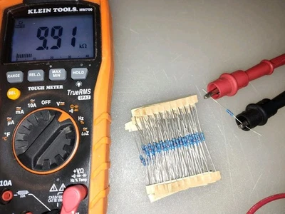 Resistors-1/4 w (0.25 watt) - 10K ohm - 1% Tolerance - Metal Film - New - 100pk - Image 1 of 2