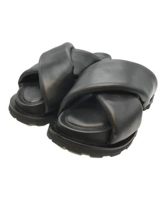 Sandalias cruzadas de cuero JIL SANDER/negras/talla: no especificadas Foto 1 de 4