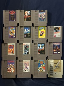 Nintendo NES Game Cartridge Lot - Mario, Mega Man, Zelda, Metroid, DuckTales