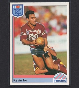 KEVIN IRO 1992 Regina Rugby League NRL Card MANLY SEA EAGLES #80 PSA - Picture 1 of 2
