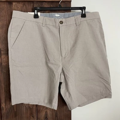 NUEVO Pantalones Cortos Chinos Bob Timberlake 42 Caqui Rayas 100% Algodón Aire Libre Senderismo 9” Foto 1 de 4