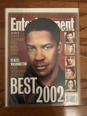 2002 "ENTERTAINMENT WEEKLY" {BEST OF 2002/DENZEL WASHINGTON} Magazine, NO LABEL! - Image 1 of 4