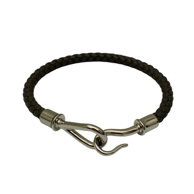 Hermes Leather Bracelet Gray Used - Image 1 of 4