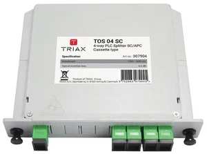 TRIAX Divisor PLC, 2 Vías, SC/APC, Montaje en Rack 19in - Imagen 1 de 6