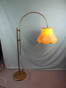 Stehlampe Messing Antik Lampe Bogenlampe Verstellbar 70 -er JBS Jugendstil HR4 - Bild 1 von 19