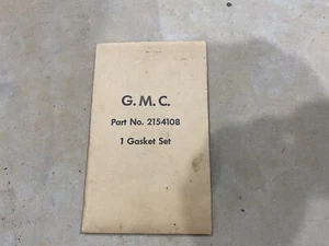GMC Carburetor Gasket Set 2154108 NOS - Picture 1 of 2
