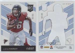 2015 Panini Clear Vision Rookie Blue /99 Justin Hardy #135 Rookie RC