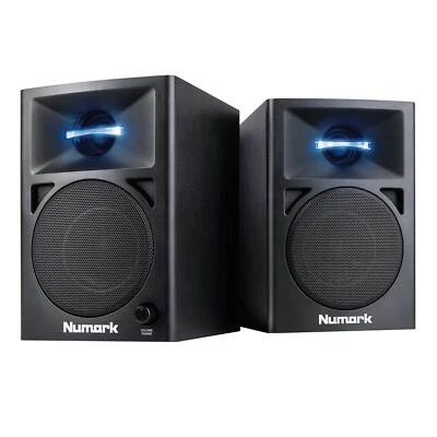 Numark N-Wave 360 60 W Powered Desktop Computer/Studio Monitor DJ Speakers Pair
