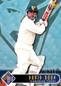 1996 1997 TASMANIAN TIGERS Cricket Card DAVID BOON BBL - Foto 1 di 2