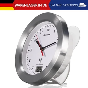 Bresser 8020114 Bad Wanduhr MyTime Bath mit Temperaturanzeige und Funkuhr mit ge - Bild 1 von 9
