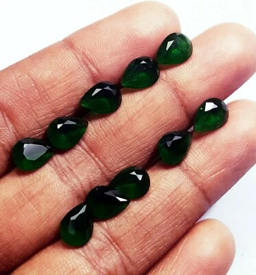 Loose Gemstone Green Garnet 9.05 Ct/ 10 pcs MM Size With Free Gift - Image 1 of 4
