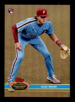 2021 Stadium Club Chrome 91 Design Variation Refractor #112 Alec Bohm Rookie SP - Image 1 of 2
