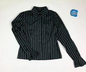 MK Maska camicia donna usato shirt slim fit a righe tg 46 F42 D40 fashion T8911 - Picture 1 of 12