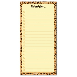 Funky Leopard Animal Print - DL To Do / Shopping List Notepad - 50 Sheets - Picture 1 of 1