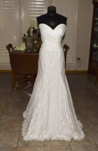 ALLURE BRIDAL 9210 Bridal Gown Wedding Dress Size 12 Mermaid Lace - Picture 1 of 15