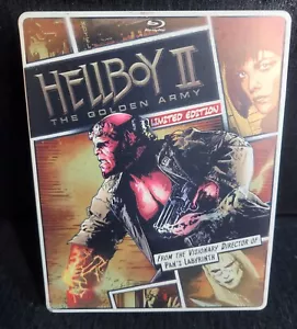STEELBOOK ~ HELLBOY II: THE GOLDEN ARMY LIMITED EDITION BLU-RAY + DVD EUC! - Imagen 1 de 4