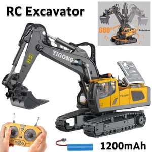1:20 RC Alloy Excavator Remote Control Toys Electric Car Bulldozer Dump Truck AU - Picture 1 of 17