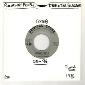 DYKE AND THE BLAZERS RUNAWAY PEOPLE / I'M SO ALL ALONE.U.S.ORIG SOUL/FUNK "7".EX - Picture 1 of 4